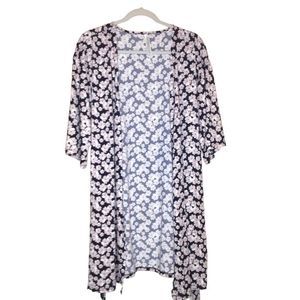 Flora Nikrooz Short Robe Wraps and Ties at Waist  Floral XS